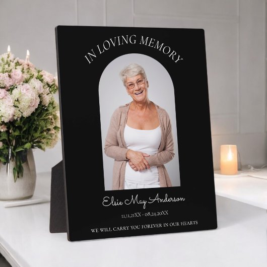 In liefdevolle herinnering eenvoudig elegante herd fotoplaat