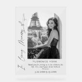 In Liefdevolle herinnering eenvoudige Memorial beg Acryl Bord (Voorkant)