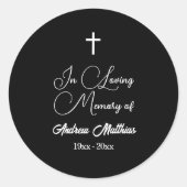 In liefdevolle herinnering elegante begrafenis ronde sticker (Voorkant)