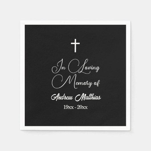In liefdevolle herinnering elegante begrafenis servet (Voorkant)