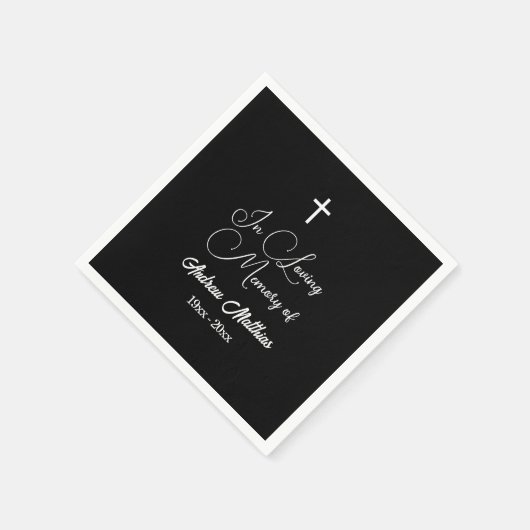 In liefdevolle herinnering elegante begrafenis servet (Hoek)