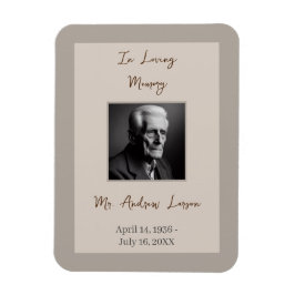 In liefdevolle herinnering elegante begrafenismonu magneet