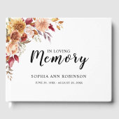 In liefdevolle herinnering elegante bloemenbegrafe gastenboek (Voorkant)
