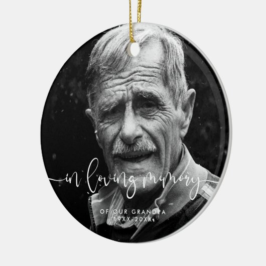 In liefdevolle herinnering Elegante Herdenking Fot Keramisch Ornament (Links)