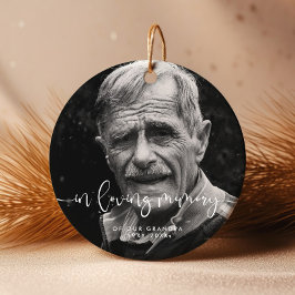 In liefdevolle herinnering Elegante Herdenking Fot Keramisch Ornament