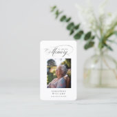 "In liefdevolle herinnering" Foto Begrafenis Gebed Visitekaartje (Staand voorkant)