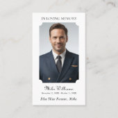 In liefdevolle herinnering Foto Begrafenis Gebed Visitekaartje (Voorkant)