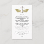 In liefdevolle herinnering Foto Begrafenis Gebed Visitekaartje (Achterkant)