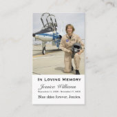 In liefdevolle herinnering Foto Begrafenis Gebed Visitekaartje (Voorkant)