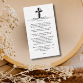 In liefdevolle herinnering Foto Begrafenis Gebed Visitekaartje