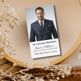 In liefdevolle herinnering Foto Begrafenis Gebed Visitekaartje