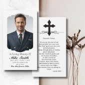 In liefdevolle herinnering Foto Begrafenis Gebed Visitekaartje