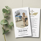 In liefdevolle herinnering Foto Begrafenis Gebed Visitekaartje