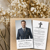 In liefdevolle herinnering Foto Begrafenis Gebed Visitekaartje