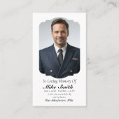 In liefdevolle herinnering Foto Begrafenis Gebed Visitekaartje (Voorkant)