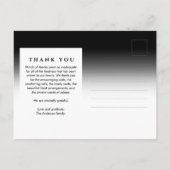 In liefdevolle herinnering Foto begrafenis / geden Briefkaart (Achterkant)