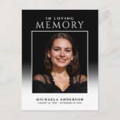 In liefdevolle herinnering Foto begrafenis / geden Briefkaart (Voorkant)