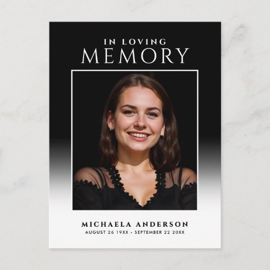 In liefdevolle herinnering Foto begrafenis / geden Briefkaart (Voorkant)