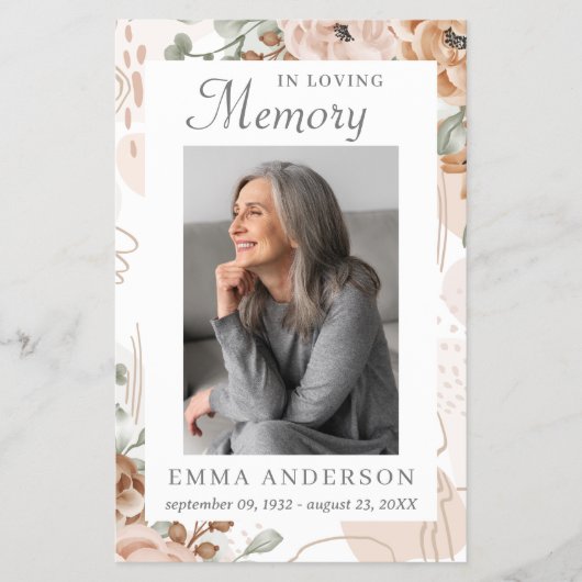 In liefdevolle herinnering | Foto begrafenisgebed Flyer (Voorkant)