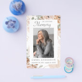 In liefdevolle herinnering | Foto begrafenisgebed Flyer (Enkel)