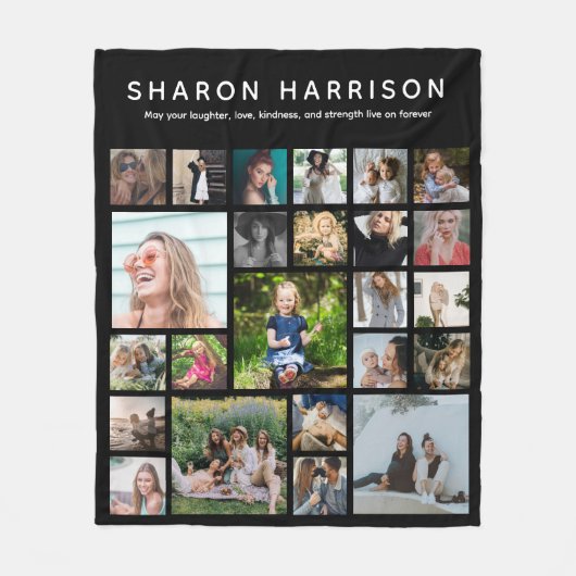 in liefdevolle herinnering | Foto Collage Memorial Fleece Deken (Voorkant)