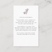 In liefdevolle herinnering Foto Floral Memorial Pr Visitekaartje (Achterkant)