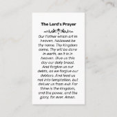 In liefdevolle herinnering Foto Gebed Kaart Visitekaartje (Achterkant)