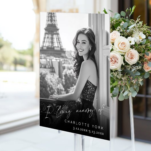 In liefdevolle herinnering Foto Memorial Funeral W Acryl Bord