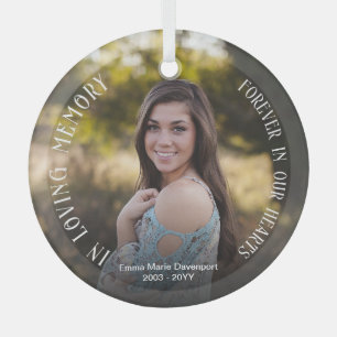 in liefdevolle herinnering   Foto Memorial Glass O Glas Ornament