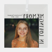 in liefdevolle herinnering | Foto Memorial Glass O Glas Ornament (Achterkant)