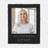 In liefdevolle herinnering Foto & Naam Memorial Fleece Deken (Voorkant)