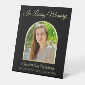 In liefdevolle herinnering Foto op zwart Reclamebord Met Voetstuk (Voorkant)