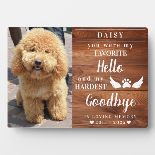 In liefdevolle herinnering Foto Paw Prints Pet Mem Fotoplaat (voorkant)