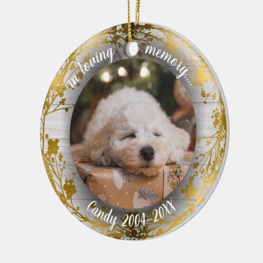 In liefdevolle herinnering | Foto Pet Memorial Fol Keramisch Ornament (Links)