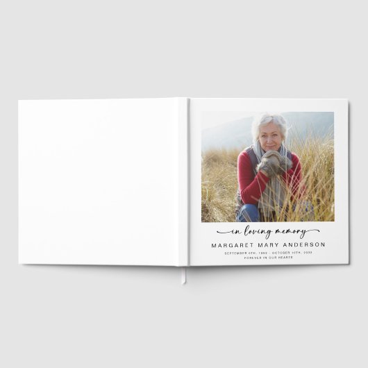 In liefdevolle herinnering Fotobegrafenis 12x12 Gastenboek (Volledig)