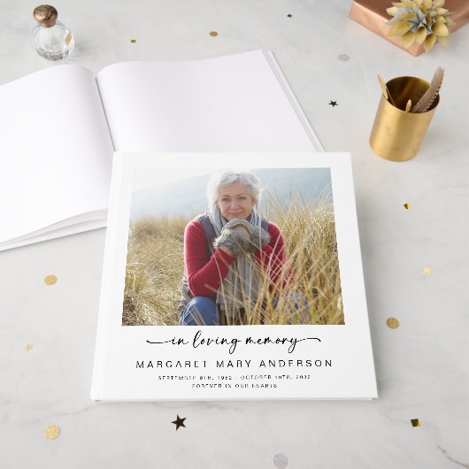 In liefdevolle herinnering Fotobegrafenis 12x12 Gastenboek (Voorkant open)