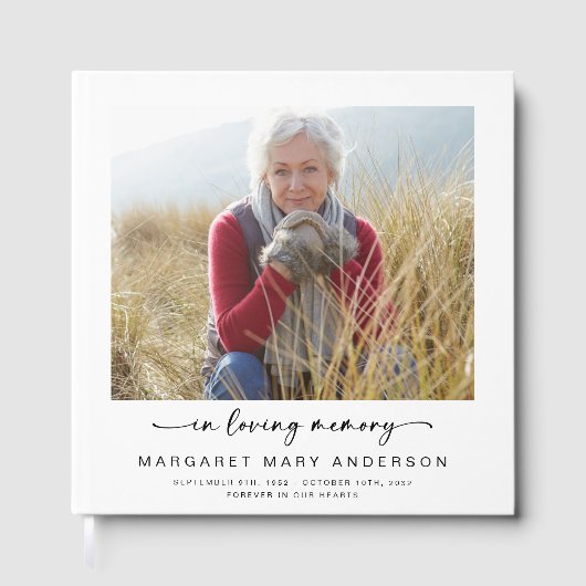 In liefdevolle herinnering Fotobegrafenis 12x12 Gastenboek (Voorkant)