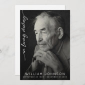 In liefdevolle herinnering Fotobegrafenis Bedankkaart (Voorkant / Achterkant)