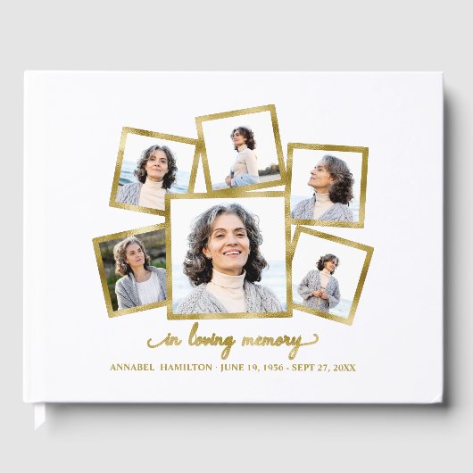 In liefdevolle herinnering Fotocollage Memorial of Gastenboek (Voorkant)