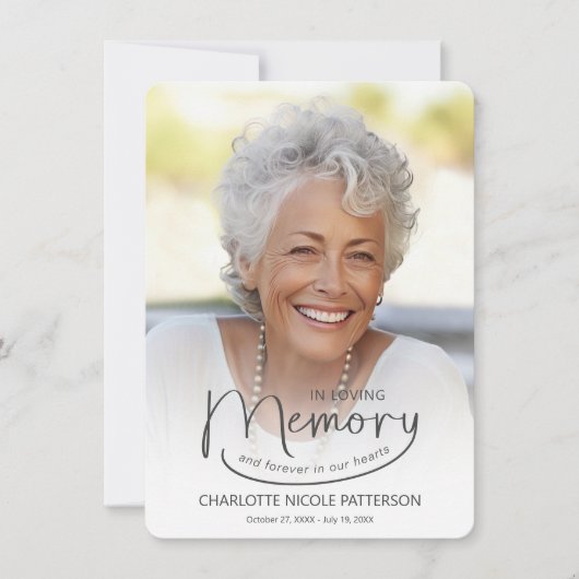 In liefdevolle herinnering Fotogebed Kaart (Voorkant)