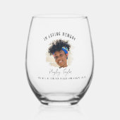 in liefdevolle herinnering | Geborsteld Effect Fot Wijnglas Zonder Voet (Voorkant)