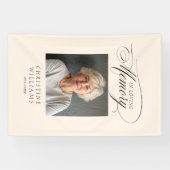 In liefdevolle herinnering!" Gedenkteken, naam, fo Spandoek (Horizontaal)