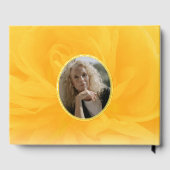 In liefdevolle herinnering geel rose gouden folie gastenboek (Achterkant)