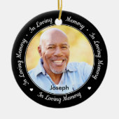 In liefdevolle herinnering gepersonaliseerd modern keramisch ornament (Voorkant)