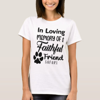 In liefdevolle herinnering, gepersonaliseerde hond t-shirt