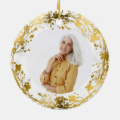 In liefdevolle herinnering Gold Fotomonument Keramisch Ornament (Achterkant)