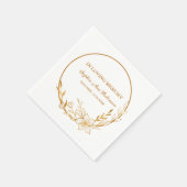 In liefdevolle herinnering Gouden Bloemen Begrafen Servet (Hoek)