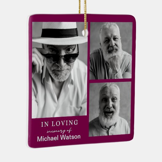 In liefdevolle herinnering Grootvader begrafenismo Keramisch Ornament (Rechts)