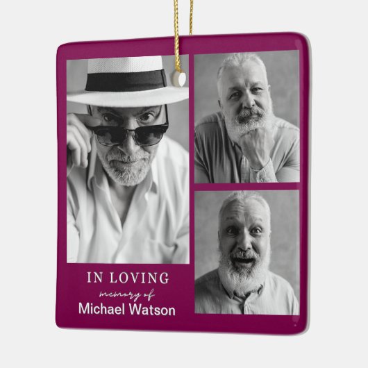 In liefdevolle herinnering Grootvader begrafenismo Keramisch Ornament (Links)