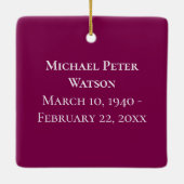 In liefdevolle herinnering Grootvader begrafenismo Keramisch Ornament (Achterkant)